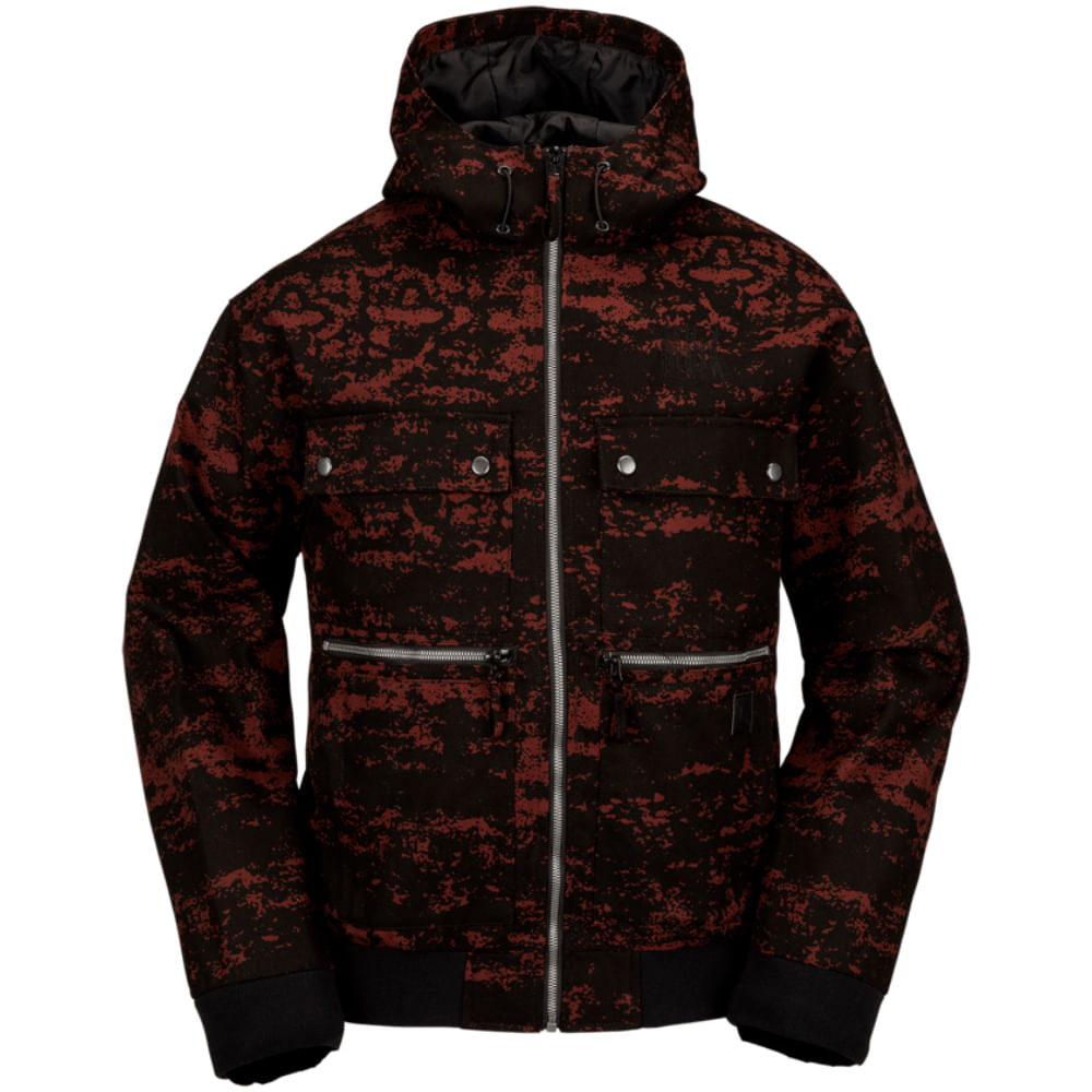 volcom dustbox jacket-color-maroon camo