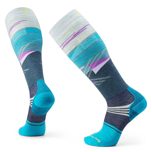 Targeted Cushion Broken Lines Pattern Over The Calf Socks_Yes_Color--Size-