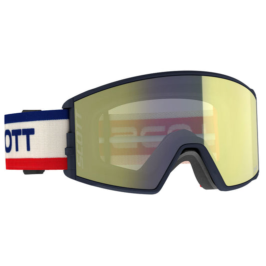 scott react goggle-color-beige/blue;enhancer yellow chrome