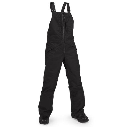 volcom barkley insulated bib pant-color-black