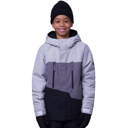 GeoInsulatedKids’Jacket-Color-WHITE HEATHER COLORBLOCKSize-S