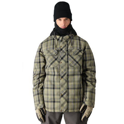 686 woodland insulated jacket-color-sage plaid