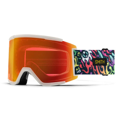 smith x tnf squad xl - jess kimura goggle-color-artist series  tall boy  chromapop everyday red mirror